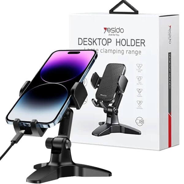 YESIDO C181 Universal Phone Holder Clip Adjustable Desktop Mobile Phone Tripod Stand YESIDO C181 Universal Phone Holder Clip Adjustable Desktop Mobile Phone Tripod Stand